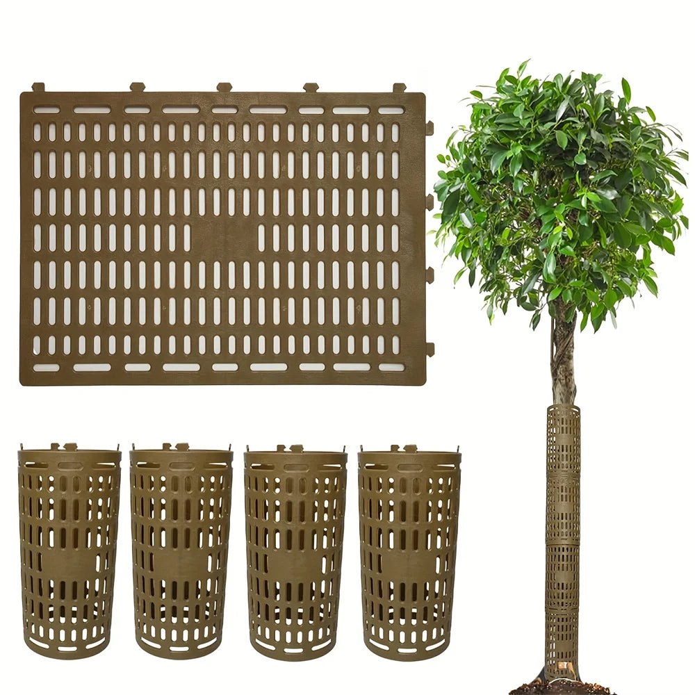 Tree Trunk Protector Resizable for Various Size Trees or Plants Preventing Tree Bark Damage from Pruners Mowers and Rodents