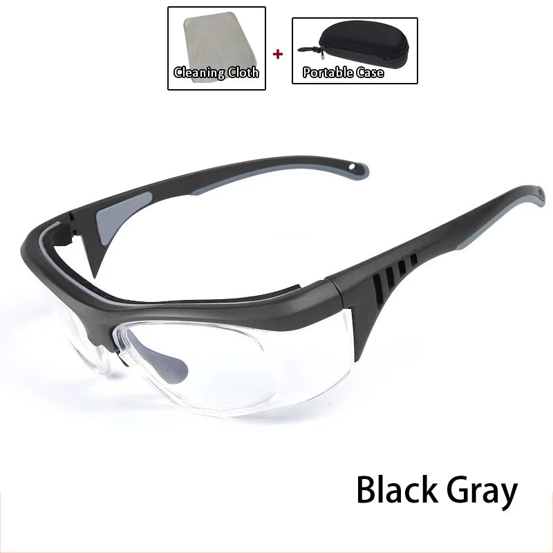 Anti-Splash Safety Glasses Protective Glasses With Case Impact-Resistant Wind Dust Proof For Chemical Research Cycling Riding