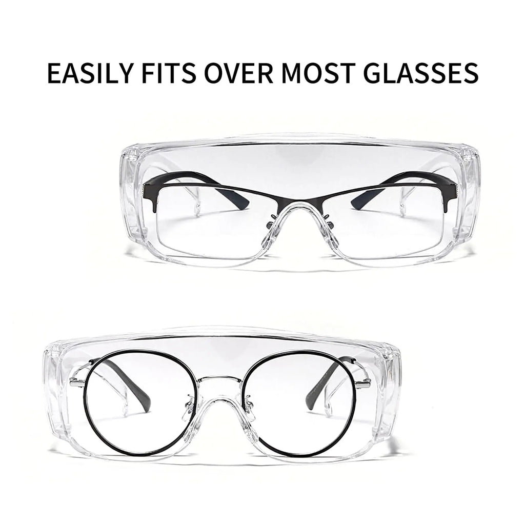 Safety Glasses Anti Fog Goggles Vented Sides Shields Transparent PC Frame Spectacles for Lab Medical and Daily Use