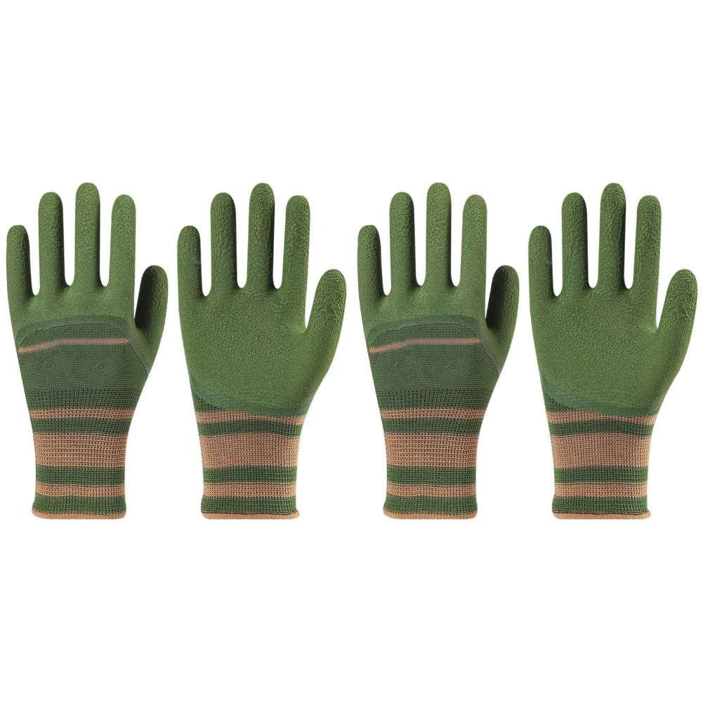 1/2pairs Gardening Gloves Latex Waterproof Horticultural Gloves Non-slip Protective Gear Vegetable Flower Plant Gardening Glove