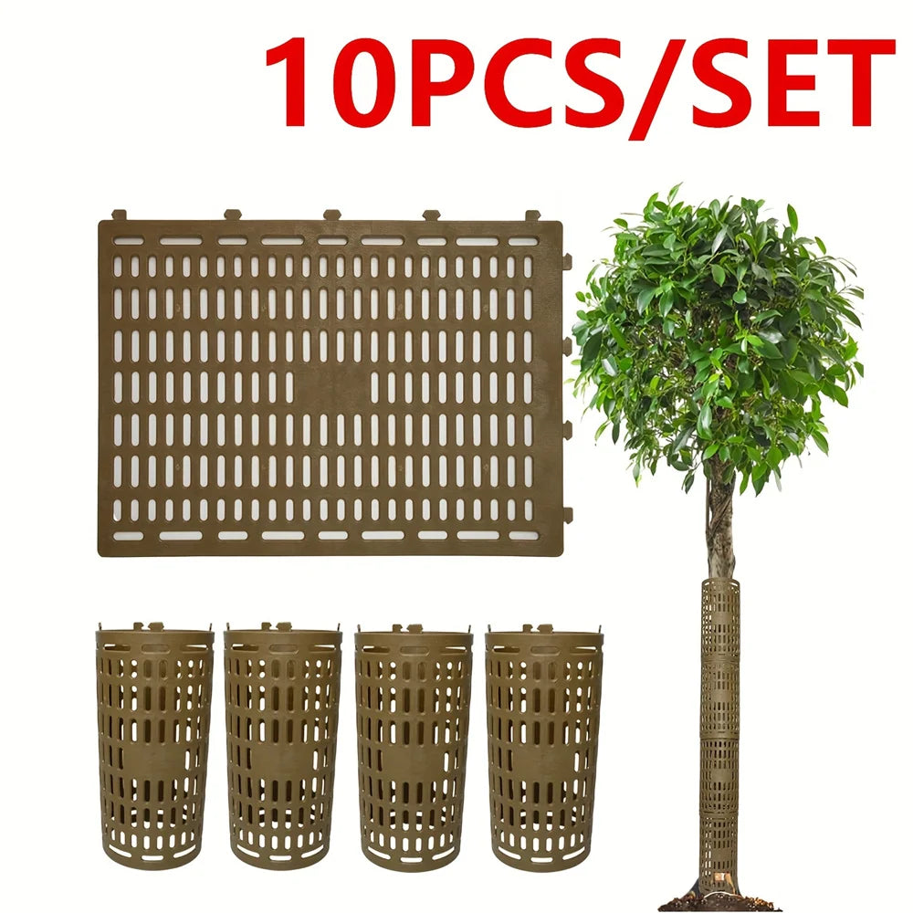 Tree Trunk Protector Resizable for Various Size Trees or Plants Preventing Tree Bark Damage from Pruners Mowers and Rodents