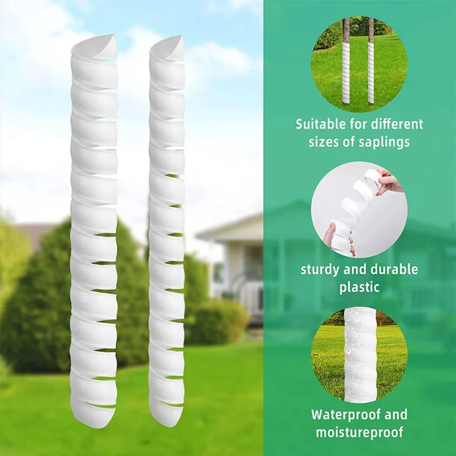 1-4 Pcs Tree Trunk Protector Plastic Spiral Tree Trunk Protector Wrap Tree Bark Protector Tube to Protect Saplings from Animals