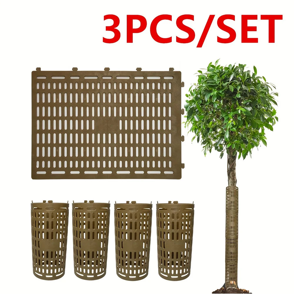 Tree Trunk Protector Resizable for Various Size Trees or Plants Preventing Tree Bark Damage from Pruners Mowers and Rodents