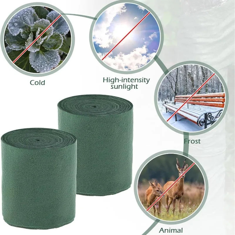B84B-Tree Protector Wrap-For Winter Freeze Protection-Duty Breathable Trunk Bark Guard-Deer Animal Away