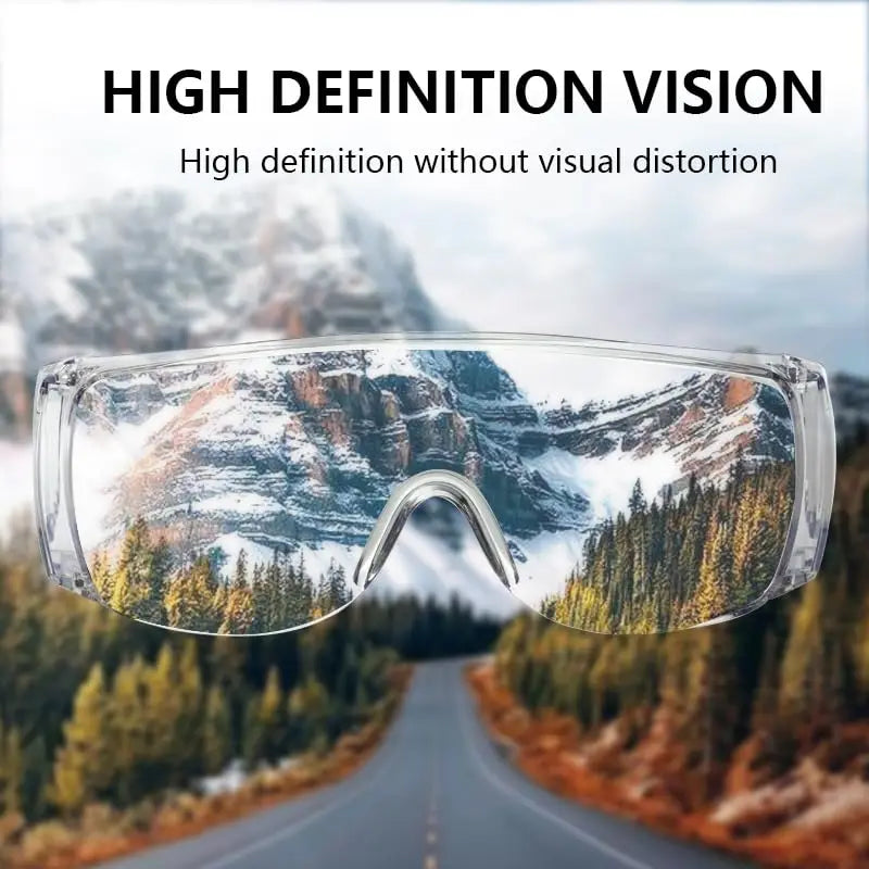 Safety Glasses Anti Fog Goggles Vented Sides Shields Transparent PC Frame Spectacles for Lab Medical and Daily Use