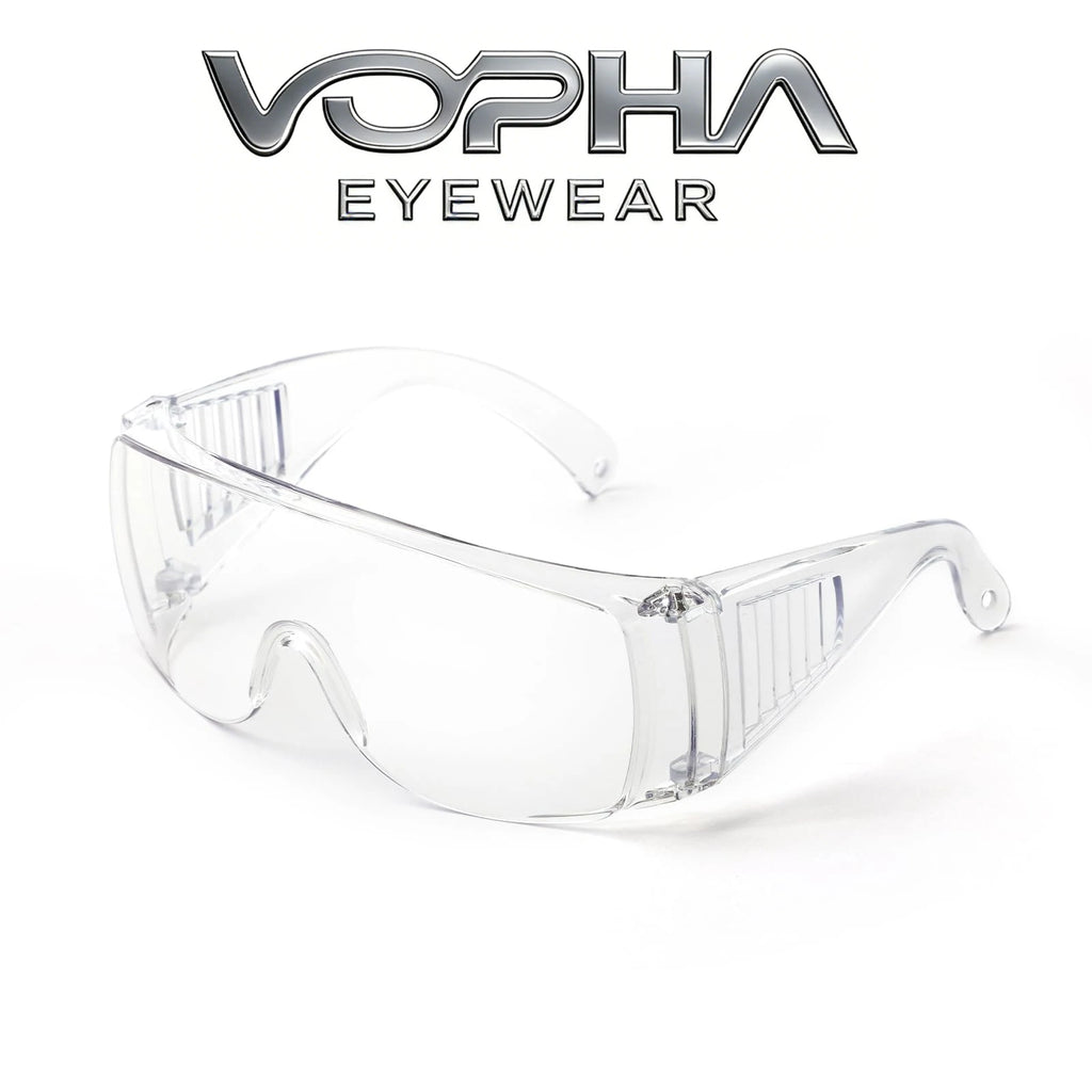 Safety Glasses Anti Fog Goggles Vented Sides Shields Transparent PC Frame Spectacles for Lab Medical and Daily Use