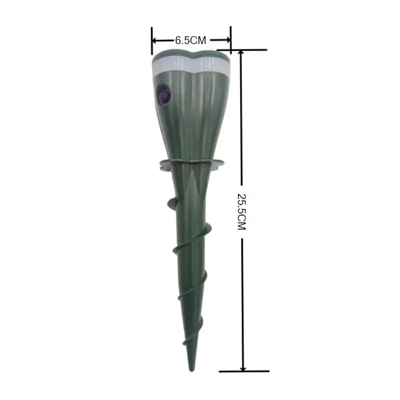 New Solar Powered Waterproof Screw Mole Repellent For Lawns Gopher Screw Repeller Outdoor Groundhog Deterrent Vibration Stakes