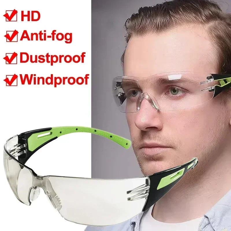 Safety Glasses with Clear/ Black Anti Fog Anti-Impact Lenses, Eye Protective Glasses for Outdoor, Motorcycle Amagi