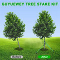 ABJN-Garden Tree Supports Tree Stake Kit Heavy Duty 3Pcs Metal Stakes& 3Pcs Rope Straps For Anchoring