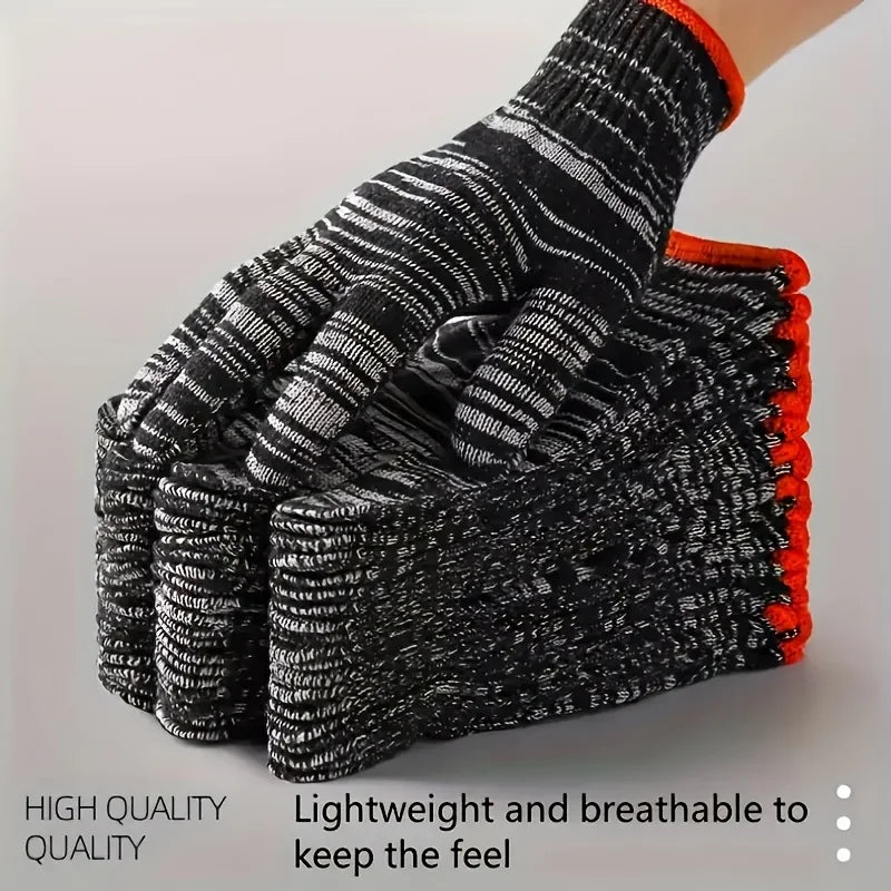 9 pairs of work gloves, tear and wear resistant, durable, breathable, stain resistant, suitable for hands, suitable for construc