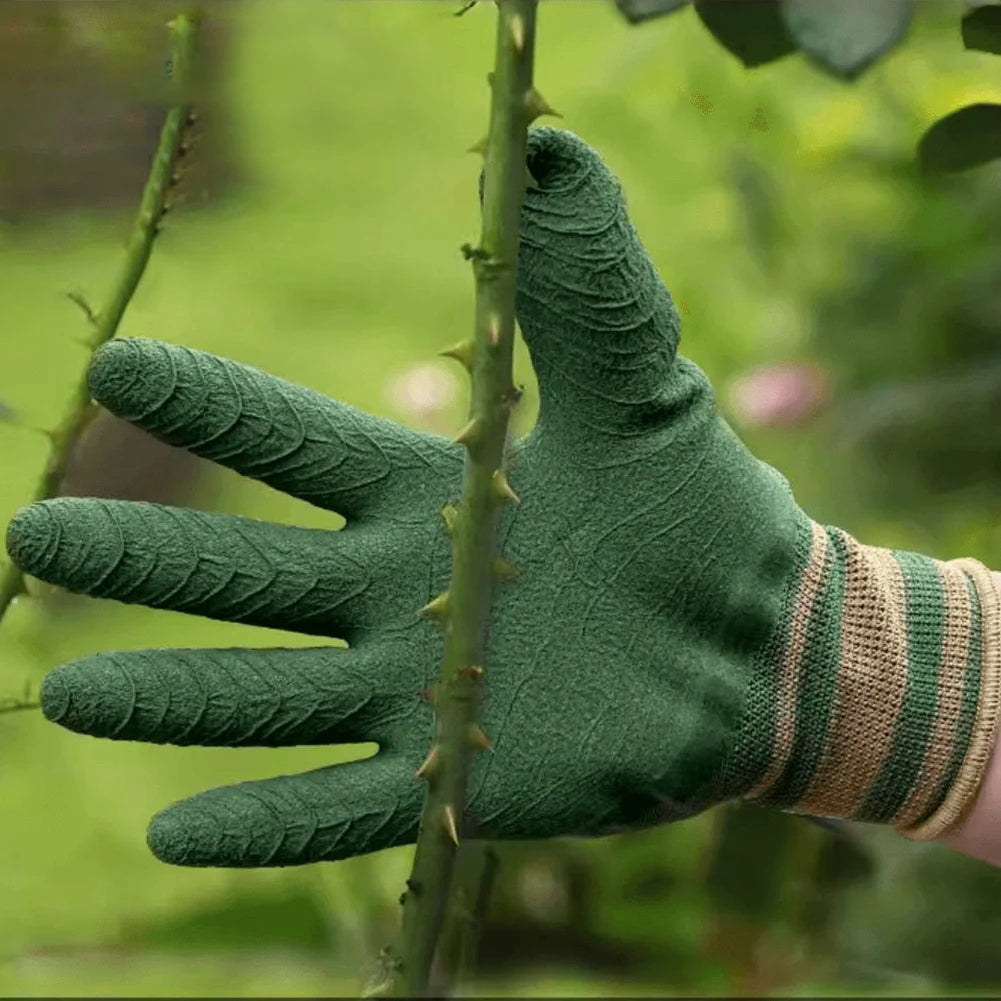 1/2pairs Gardening Gloves Latex Waterproof Horticultural Gloves Non-slip Protective Gear Vegetable Flower Plant Gardening Glove