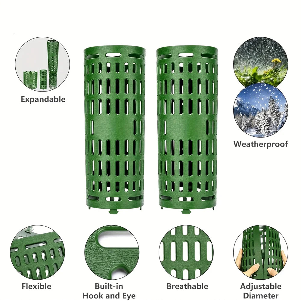 Tree Trunk Protector Resizable for Various Size Trees or Plants Preventing Tree Bark Damage from Pruners Mowers and Rodents