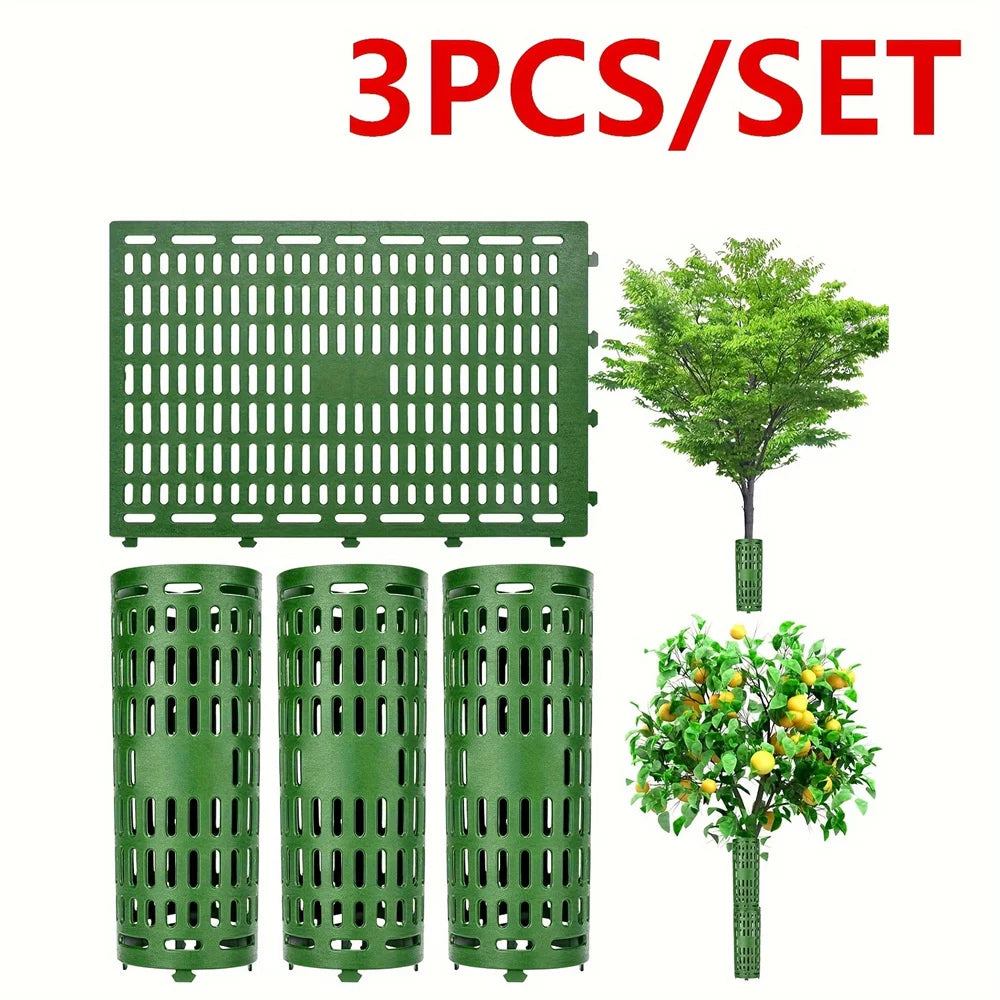 Tree Trunk Protector Resizable for Various Size Trees or Plants Preventing Tree Bark Damage from Pruners Mowers and Rodents