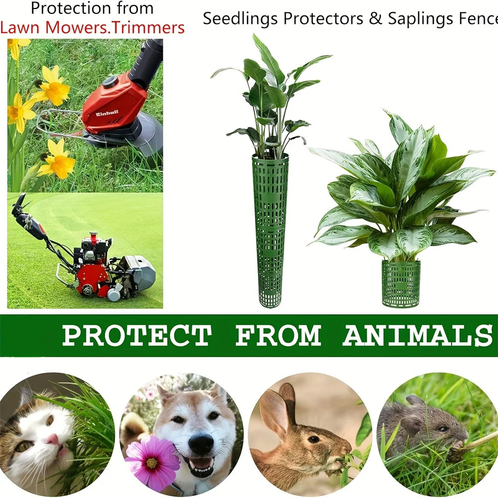Tree Trunk Protector Resizable for Various Size Trees or Plants Preventing Tree Bark Damage from Pruners Mowers and Rodents