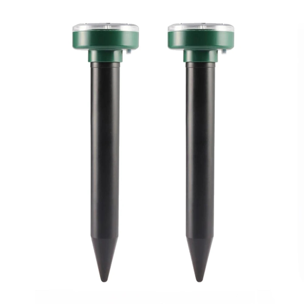 1/2/4/8/12Pcs Solar Powered Ultrasonic Sonic Mouse Mole Pest Rodent Repeller Transmitted Vibration Wave Yard LED Outdoor Park