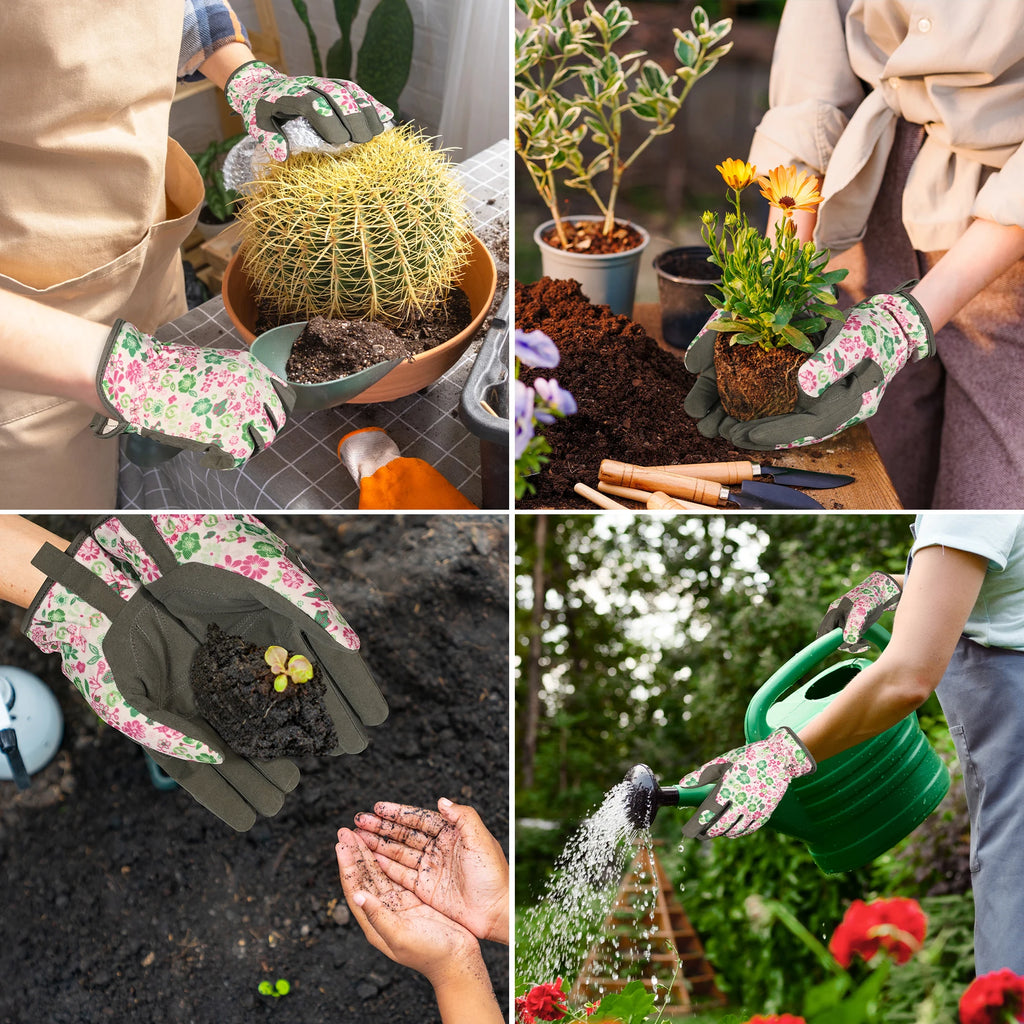 Gardening Gloves Breathable Puncture Resistant Weeding Working Gloves for Daily House Work,Farm Digging, Floral Planting,Pruning