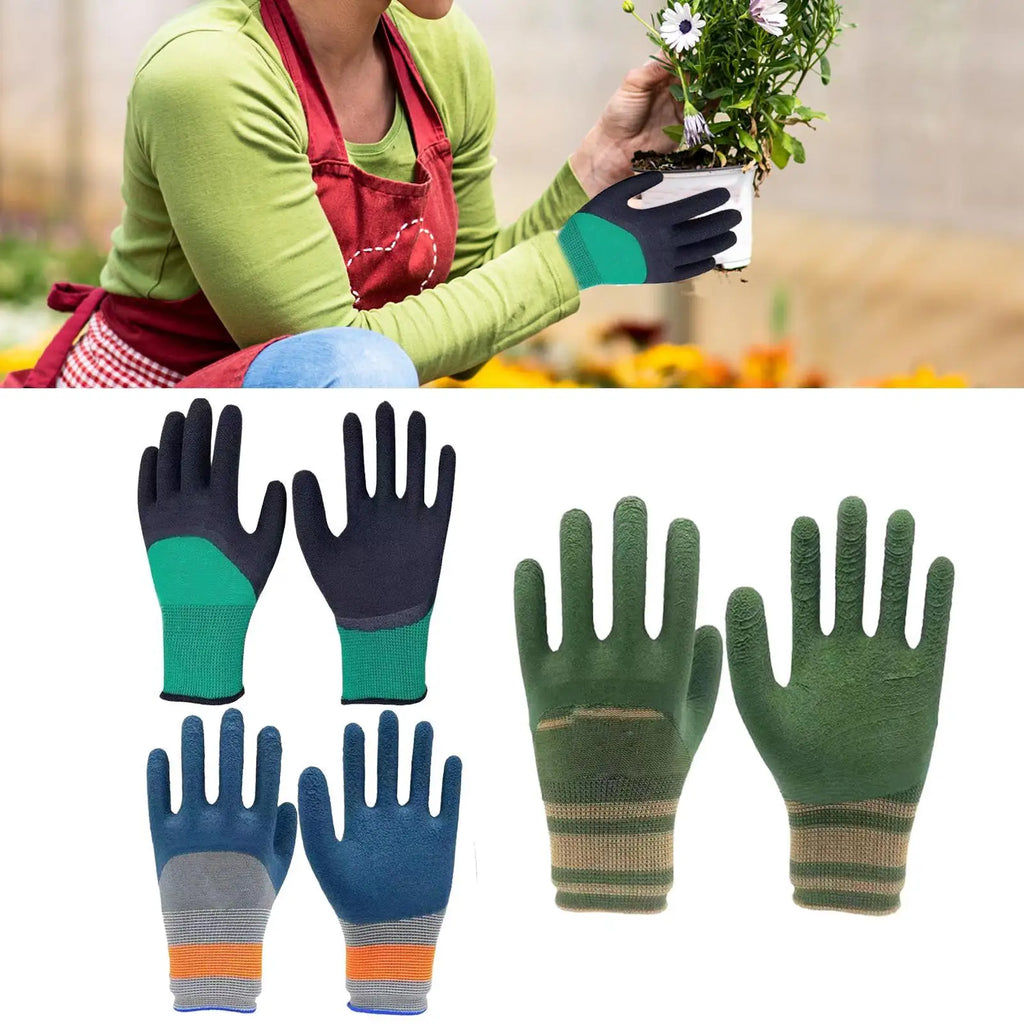 Gardening Gloves Waterproof Garden Work Gloves Non-Slip Thorn-Proof  Yard Work Gloves Portable Garden Supplies Gardening Gloves