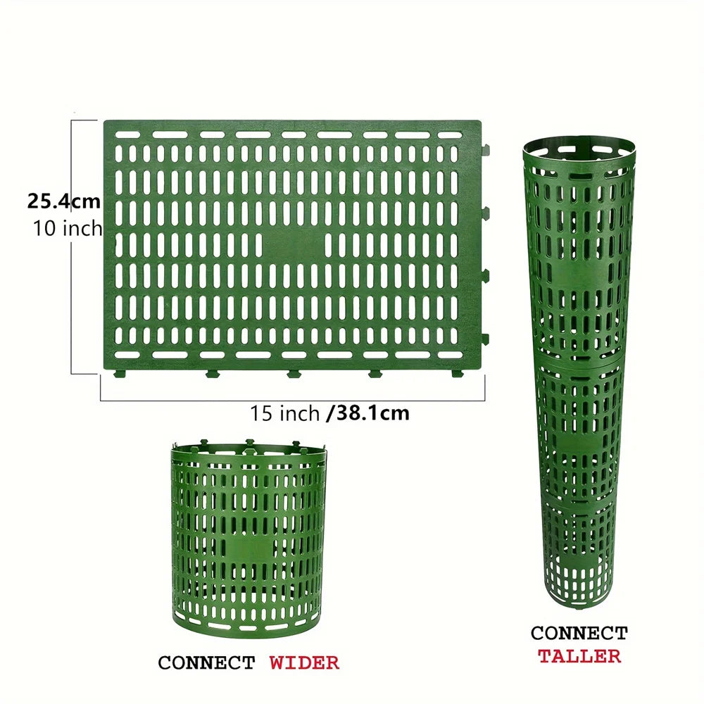 Tree Trunk Protector Resizable for Various Size Trees or Plants Preventing Tree Bark Damage from Pruners Mowers and Rodents