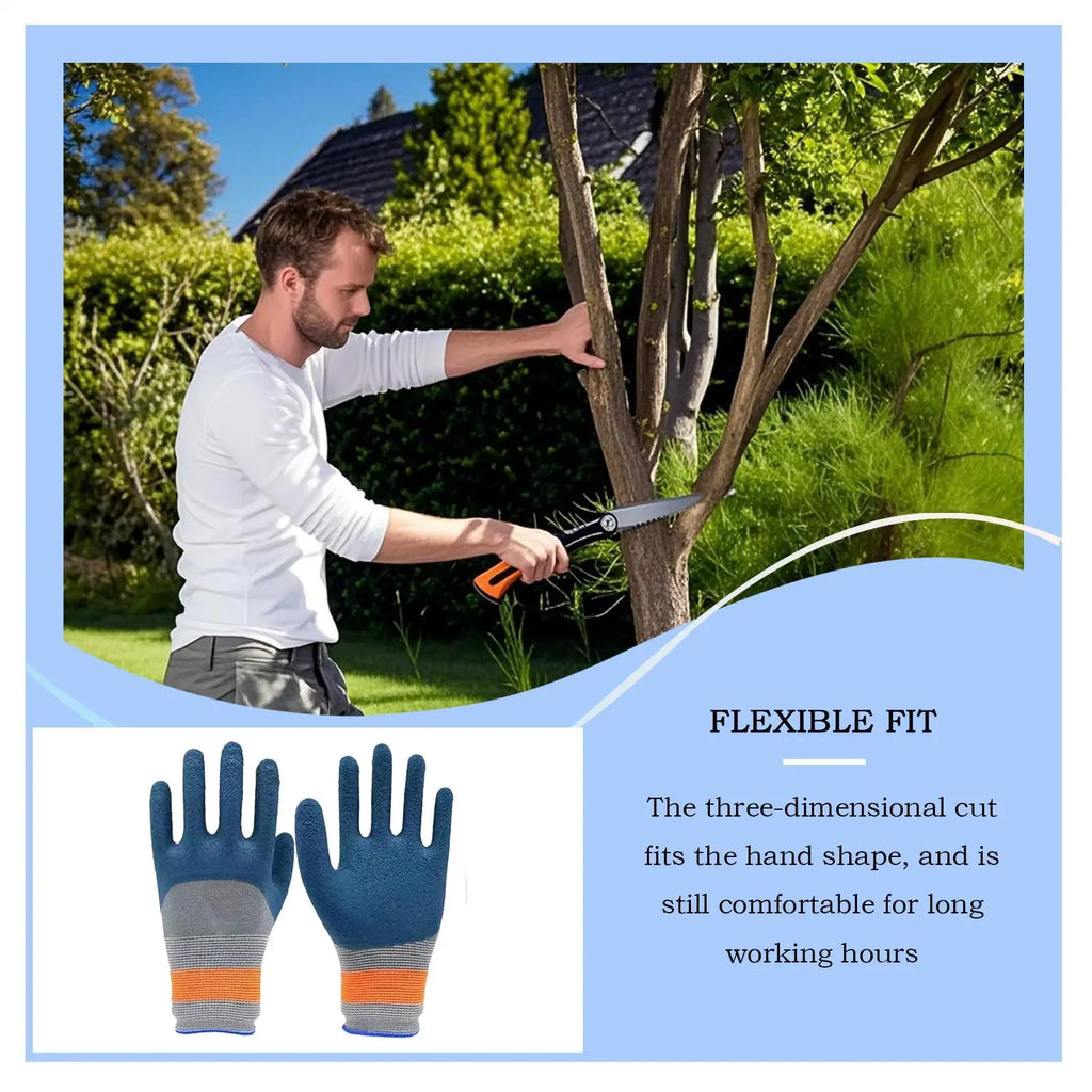 1Pair Gardening Gloves Latex Waterproof Horticultural Gloves Non-slip Protective Gear for Vegetable Flower Plant Gardening Glove