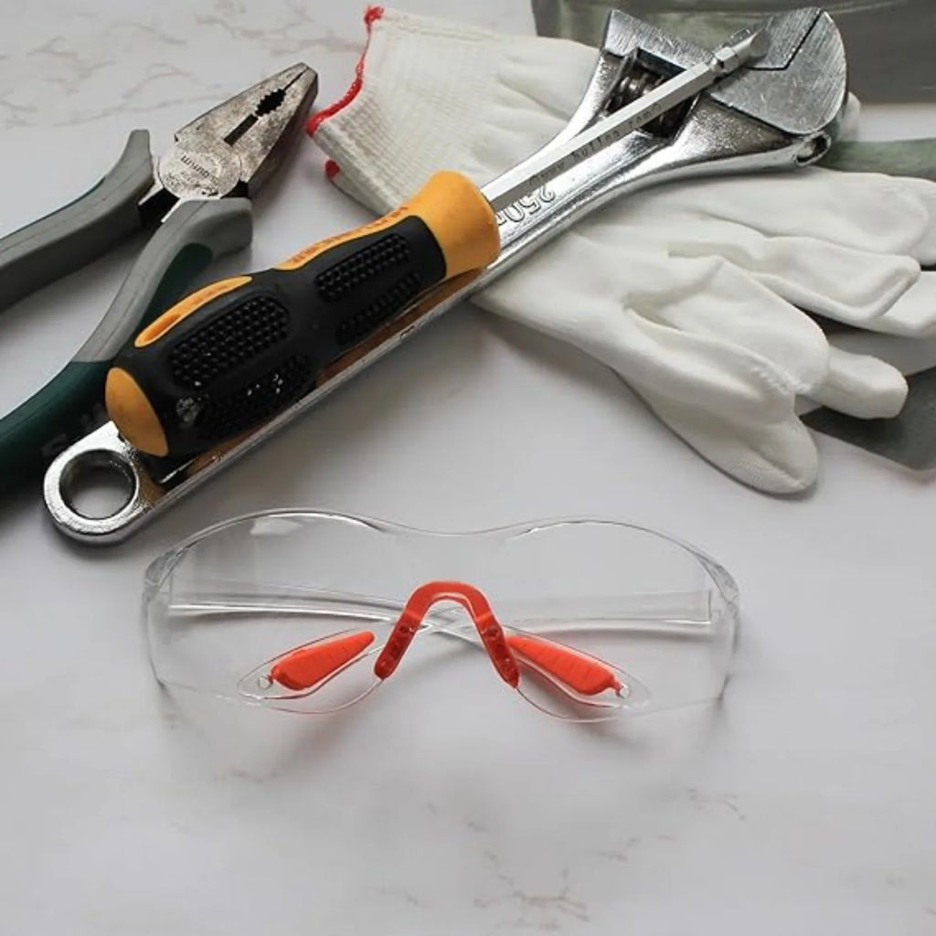 Safety Glasses -12 Piece Pack of Protective Glasses,Safety Goggles Eyewear Eyeglasses for Eye Protection with Clear Plastic Lens