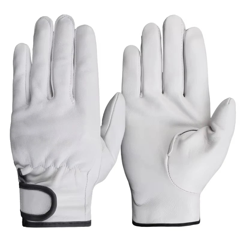 Work gloves cowhide leather workers work welding safety protection garden sports motorcycle driver wear-resistant gloves