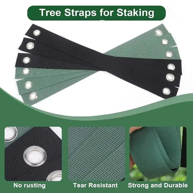 20/1Pcs Tree Support Straps Fixed Tree Branches Windproof Protection Straightening Tools Plant Nylon Belt Garden Accessories
