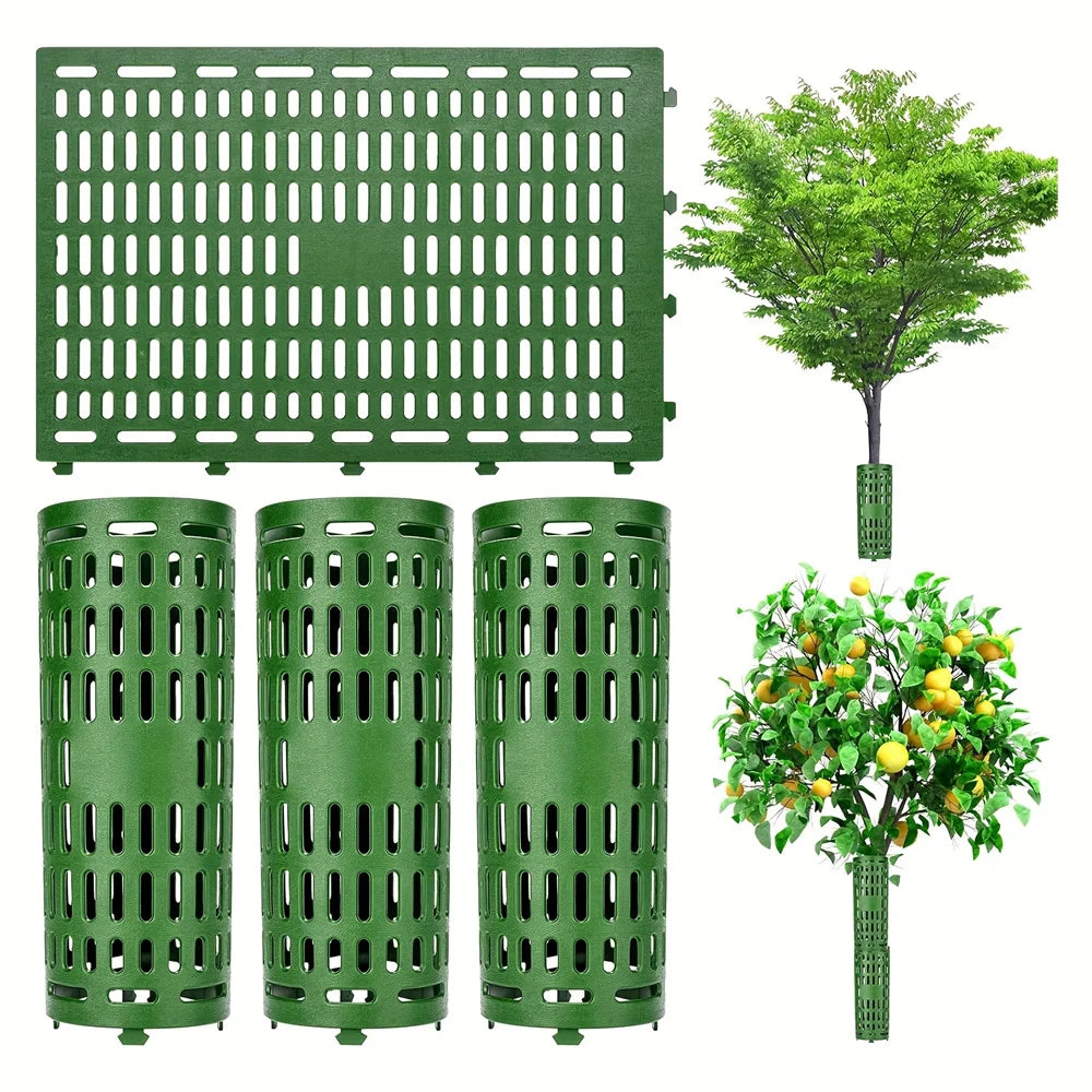 Tree Trunk Protector Resizable for Various Size Trees or Plants Preventing Tree Bark Damage from Pruners Mowers and Rodents